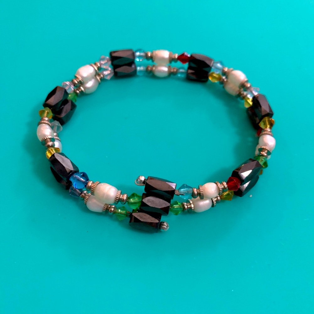 15" magnetic Bead & Pearl bracelet